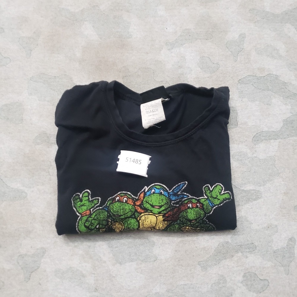 Vintage Ninja Turtles Shirt Youth Black Short Sleeve - Picture 10 of 10